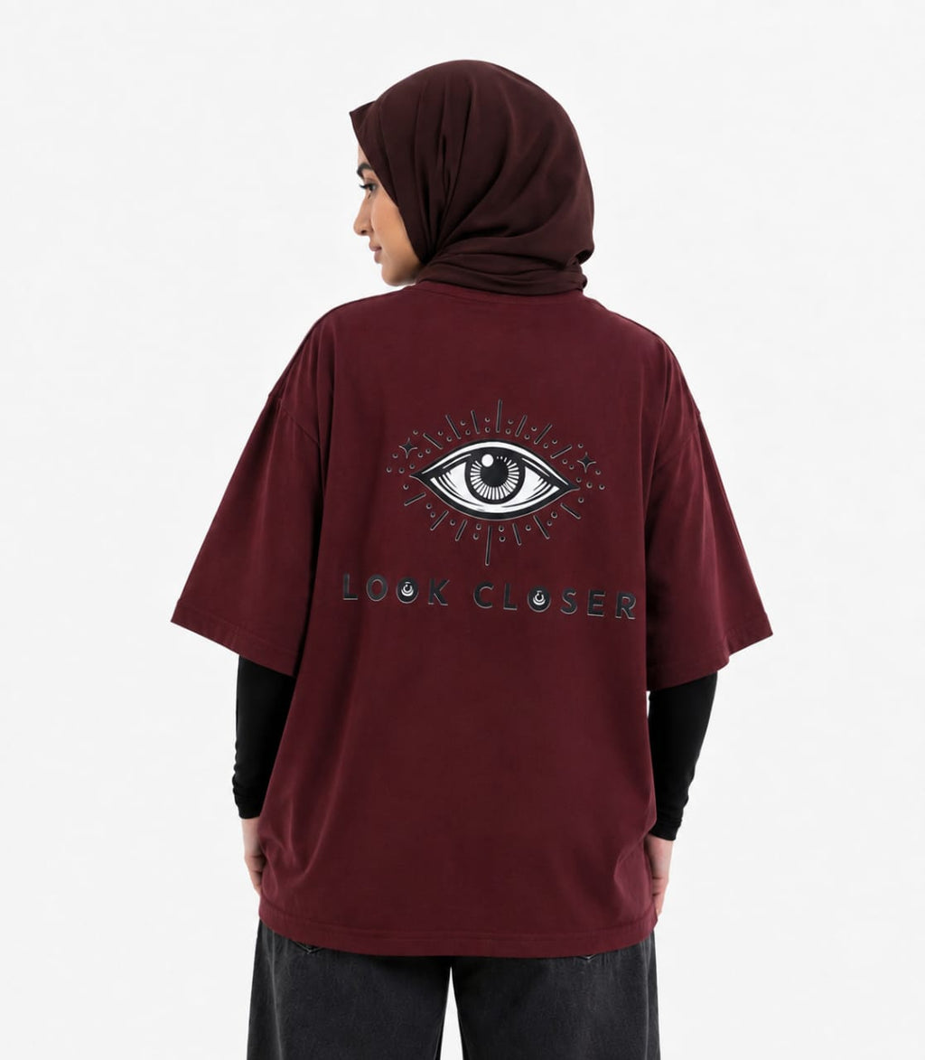 Burgandy Eye Tee