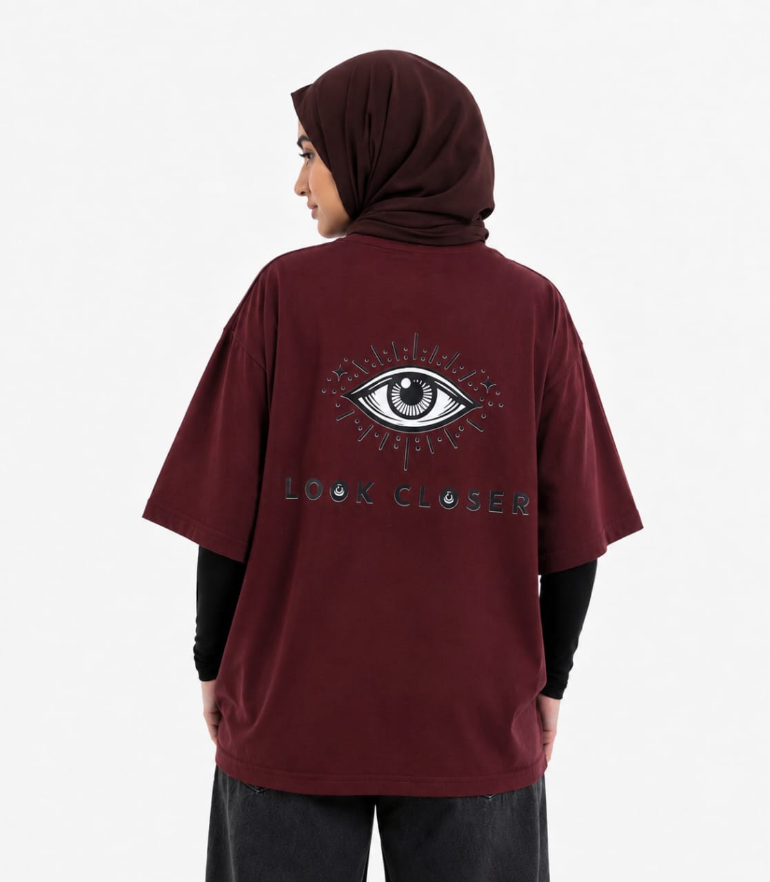 Burgandy Eye Tee