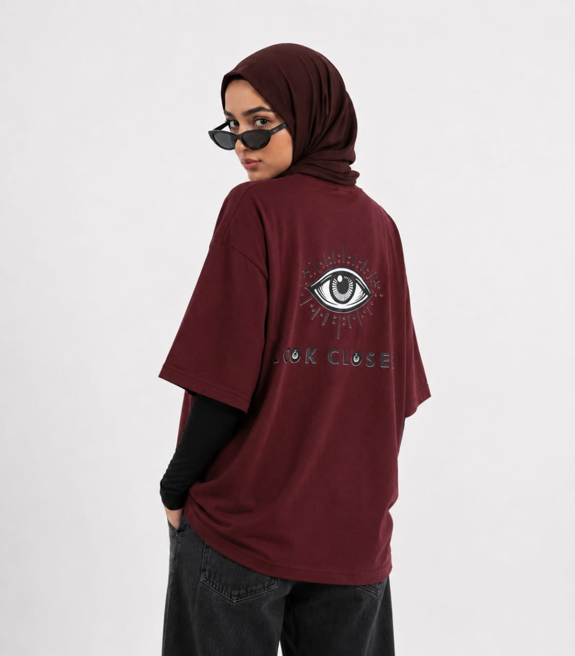 Burgandy Eye Tee